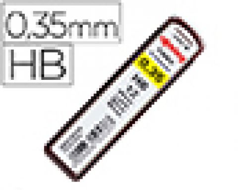 Minas rotring grafite 0,35 mm hb estojo de 12 minas , Rotring , 91035 , 4006856506310